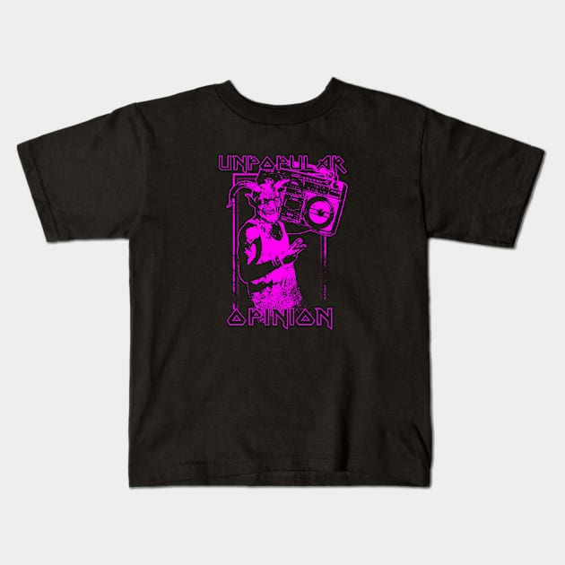 Pink Devil Kids T-Shirt by Unpops